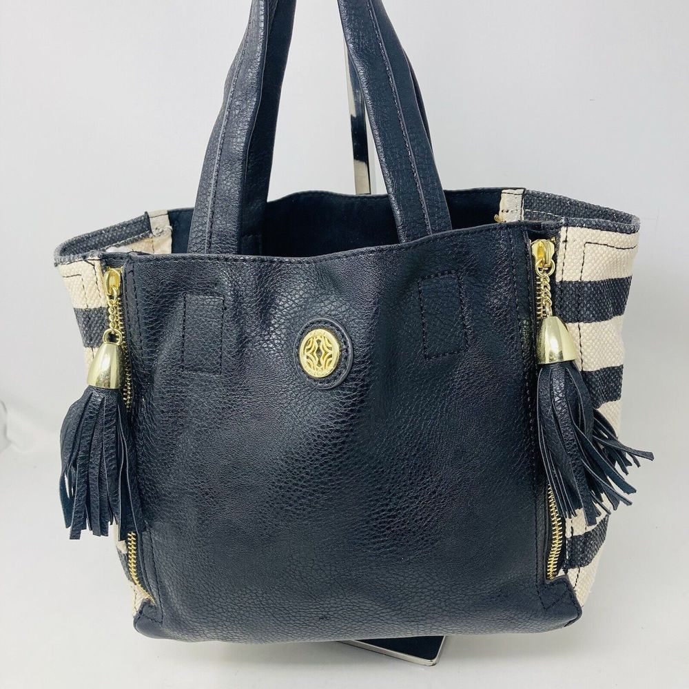 Kate Landry Hand Bag Black And Ivory